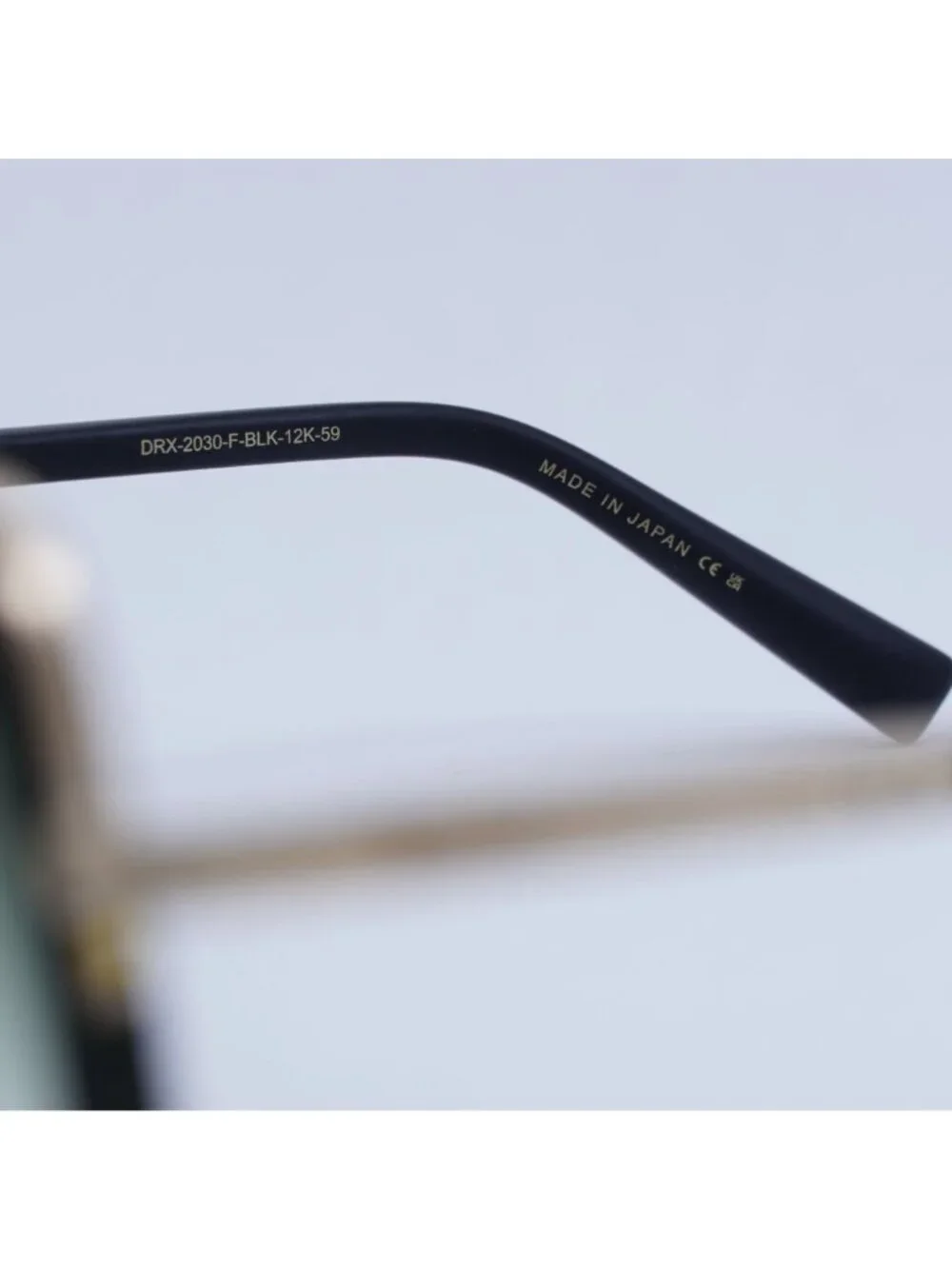 Dita MACH-ONE-DRX-2030-F-59 Sunglasses Black Aviator Frame, Green Lenses